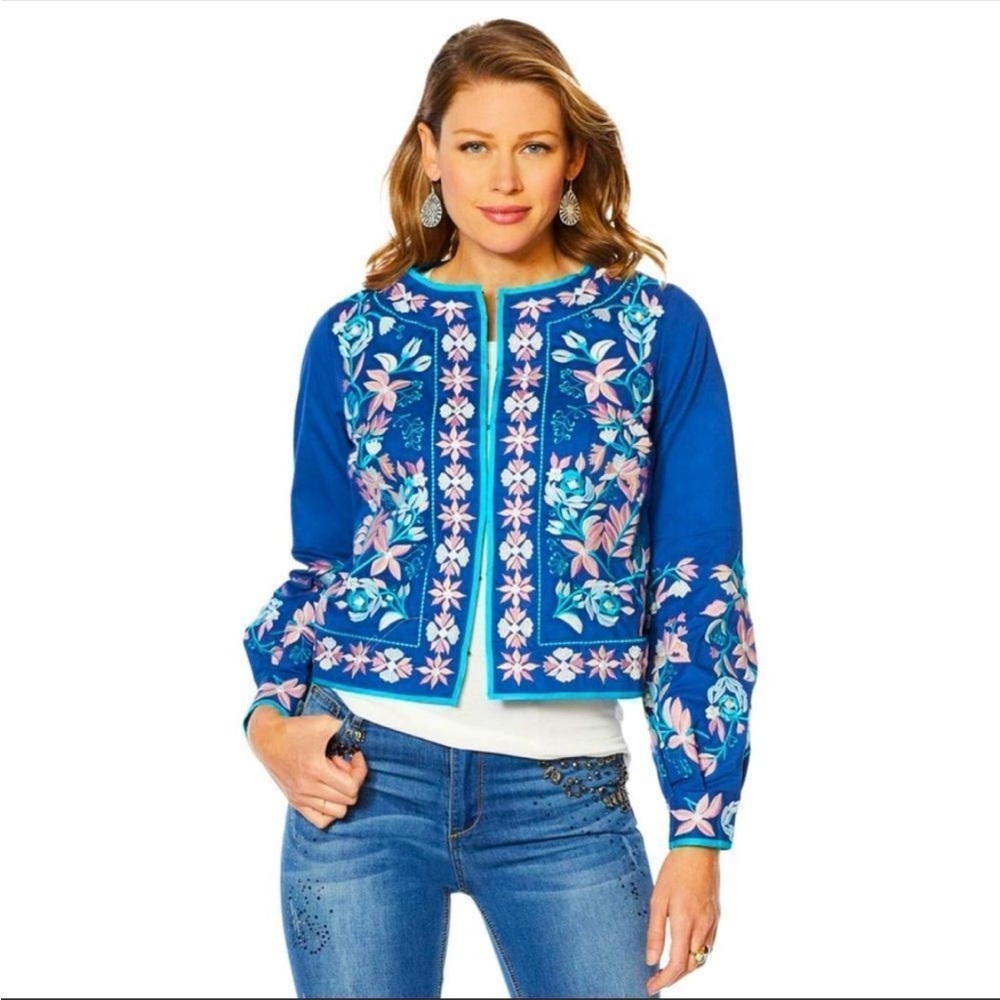 NWT La Bellum Hillary Scott Embroidered jacket